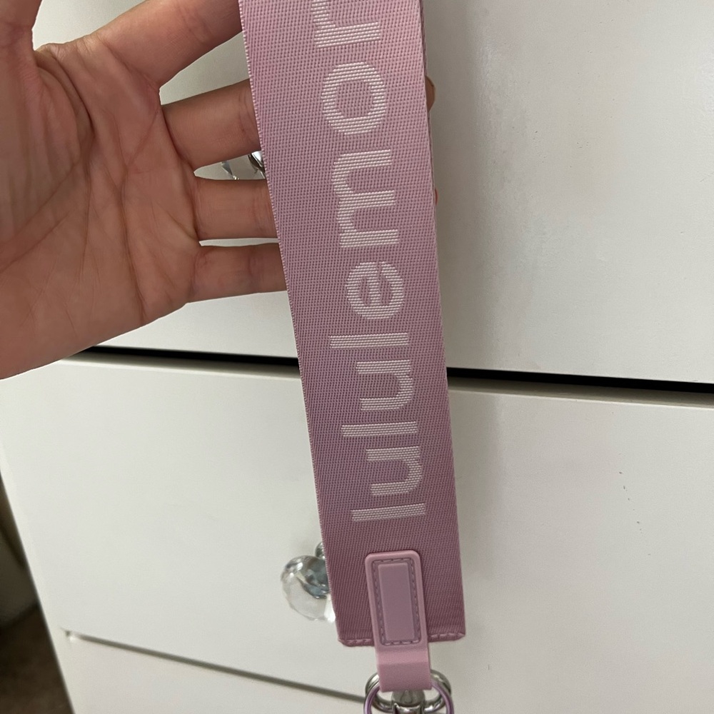 Lulu lemon keychain soft pink